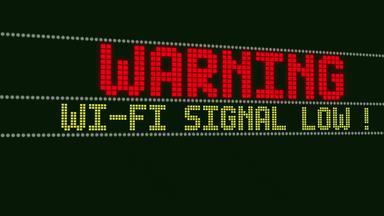 无线网络信号低警告屏幕文本系统通知系统消息